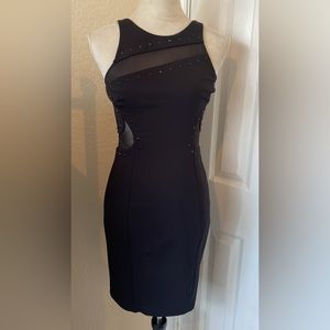 French Connection-Black Mesh Bodycon Dress